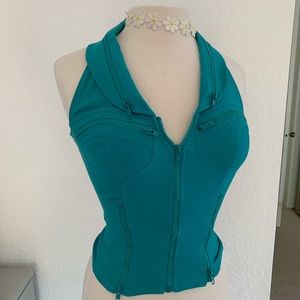 Teal Zipped Vest Top💕